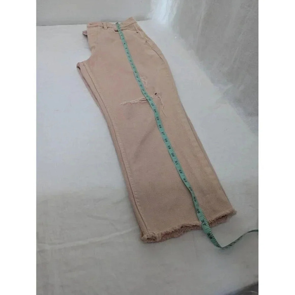 Vanilla Star Womens Jeans 90s Boyfriend Distressed Button Fly Size 11 Peachy - Picture 12 of 13